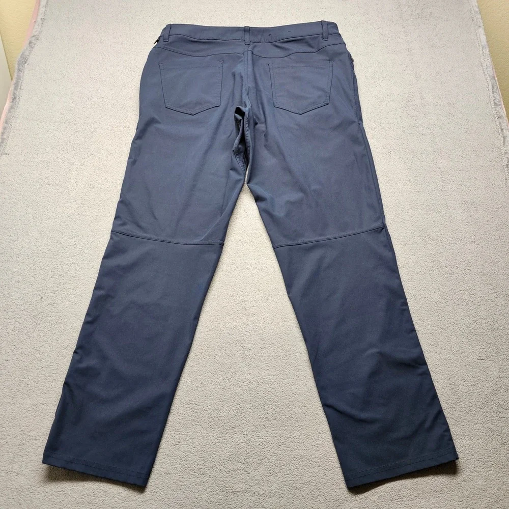 Lululemon Mens Commission‎ Pant Classic Navy Blue 36 Tech Chino Trousers LM5ADGT